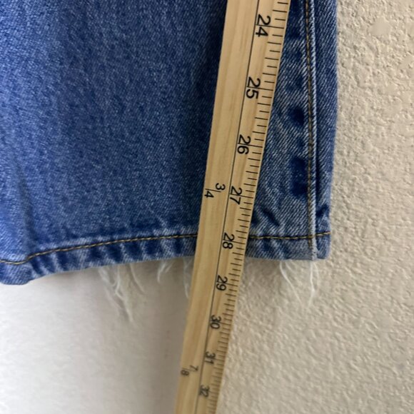 Levi 517 Denim Jean Pant Men 36x30 Western Blue Distressed Ripped Straight Boot - Picture 5 of 14